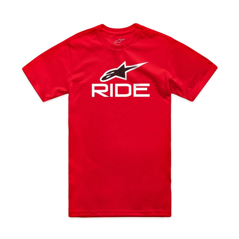 T-krekls Alpinestars Ride 4.0 CSF sarkanbaltsarkans-melns - kvalitāte II - II. kvalitāte