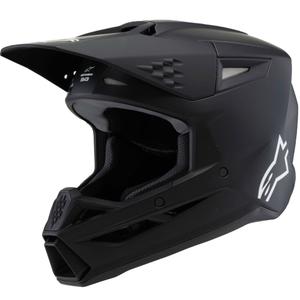 Bērnu motokrosa ķivere Alpinestars S-M3 Solid black matt - II klase