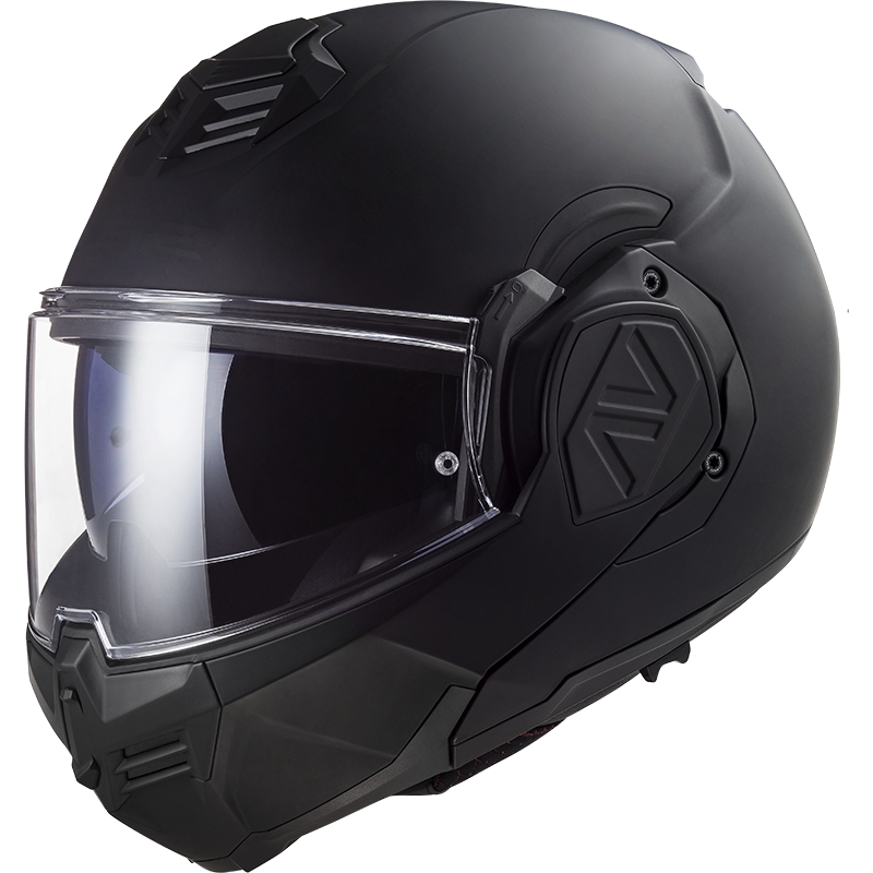Saliekamā motociklista ķivere LS2 FF906 Advant Noir-06 melna - II klase - II. kvalitāte