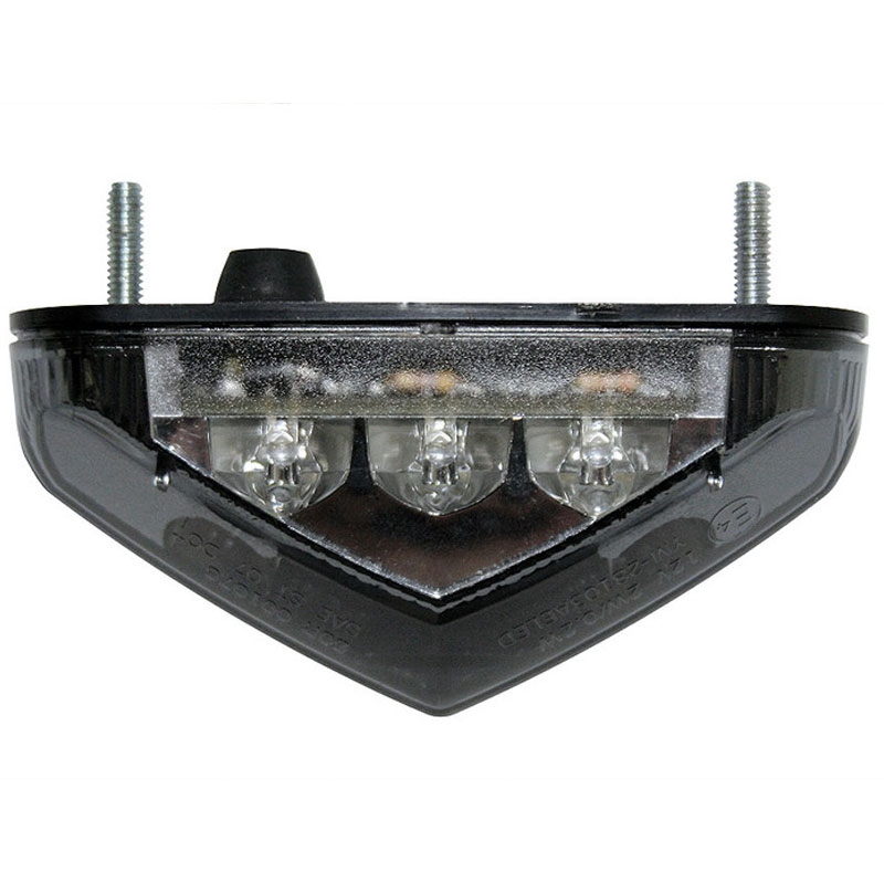 Highsider Smart LED melns un caurspīdīgs aizmugurējais lukturis motociklam