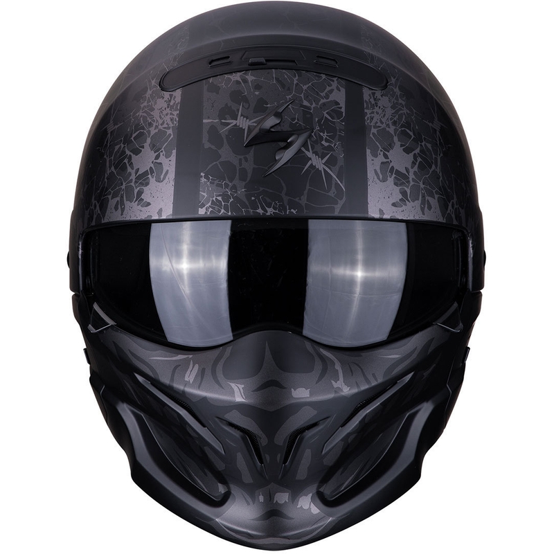 Přilba Scorpion EXO-COMBAT Stealth černo-stříbrná