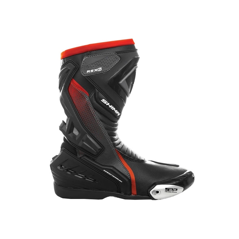 Motocikla zābaki Shima RSX-6 melni-fluo sarkani