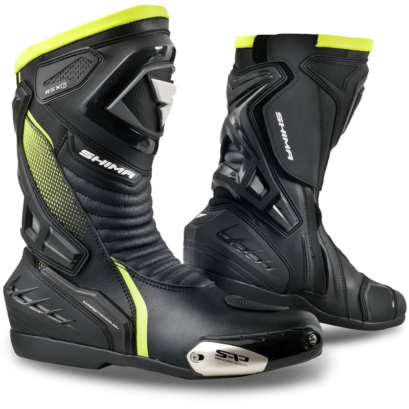 Motocikla zābaki Shima RSX-6 fluo yellow