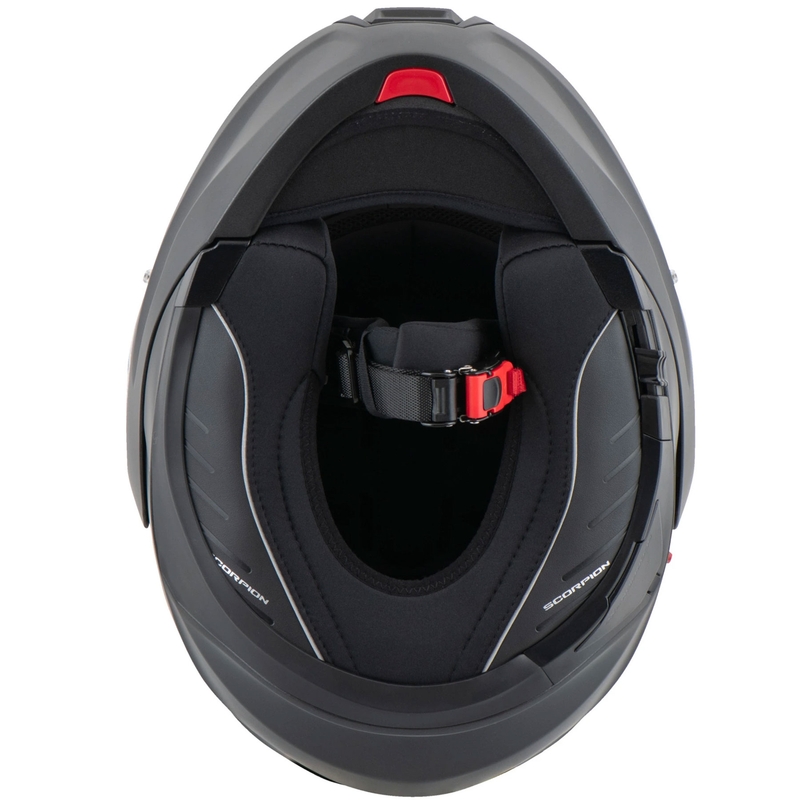 Flip-up moto ķivere Scorpion EXO-930 EVO Solid melna matēta