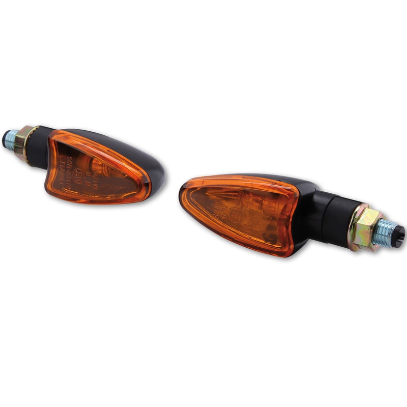 Highsider Smart Arrow Mini melni un oranži motocikla bākugunis