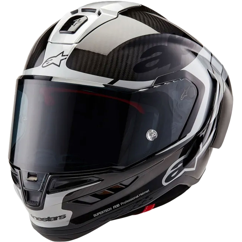 Alpinestars Supertech R-10 Element oglekļa sudraba- melna integrālā motocikla ķivere