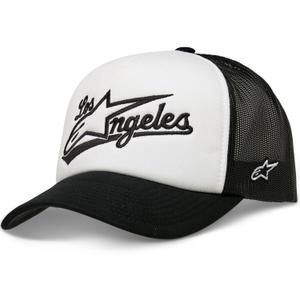 Alpinestars Los Angeles Foam Trucker cepure white and black