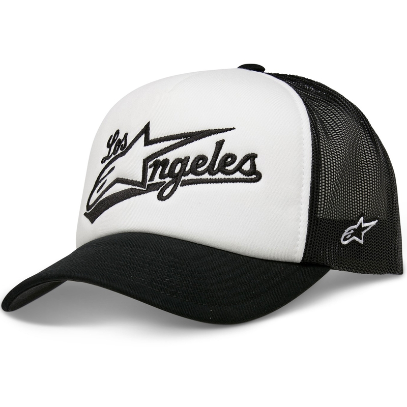 Alpinestars Los Angeles Foam Trucker cepure white and black