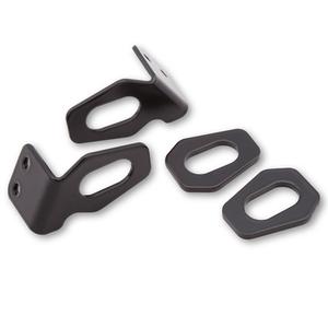 Oriģinālo Highsider Pro pagrieziena signālu turētājs Honda motocikla numura zīmēm melns (pāris)