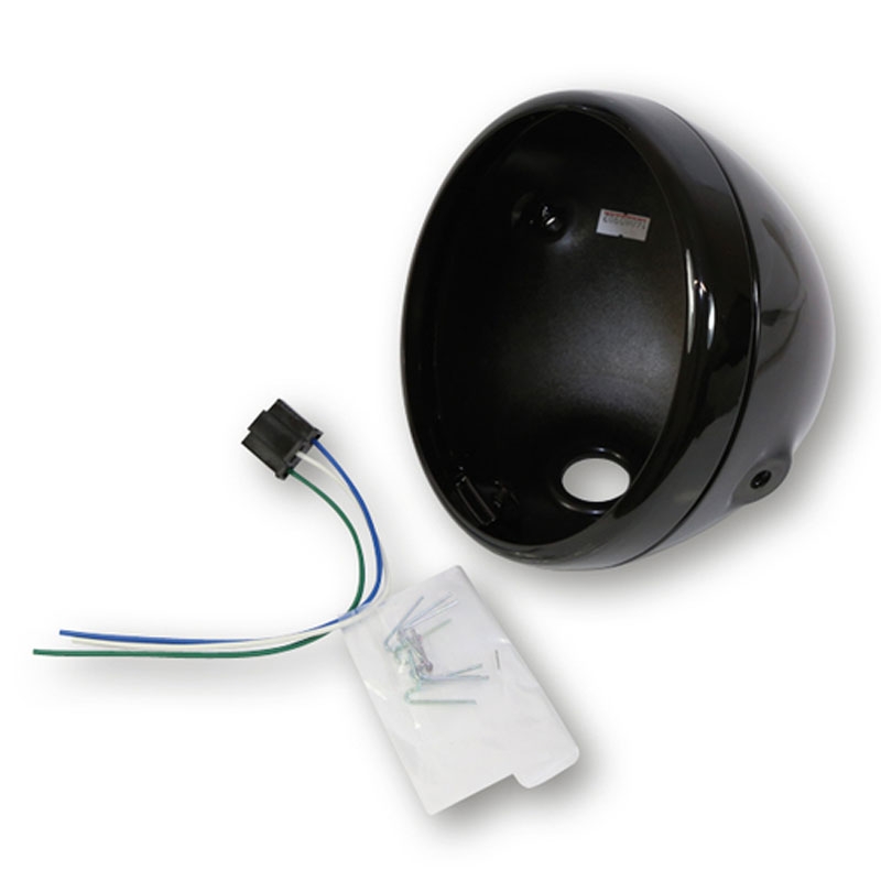 Priekšējo lukturu korpuss Highsider Smart Reno 7 collu spīdīgi melns