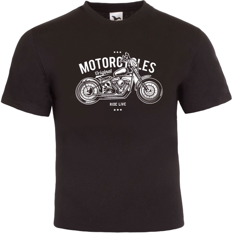 RSA Motocikli Ride Live T-krekls melns