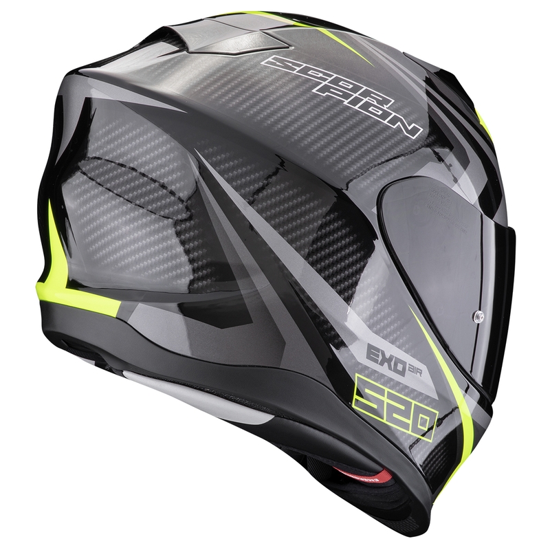 Integrēta moto ķivere Scorpion EXO-520 EVO AIR TERRA melna-sudraba-fluo dzeltena izpārdošana