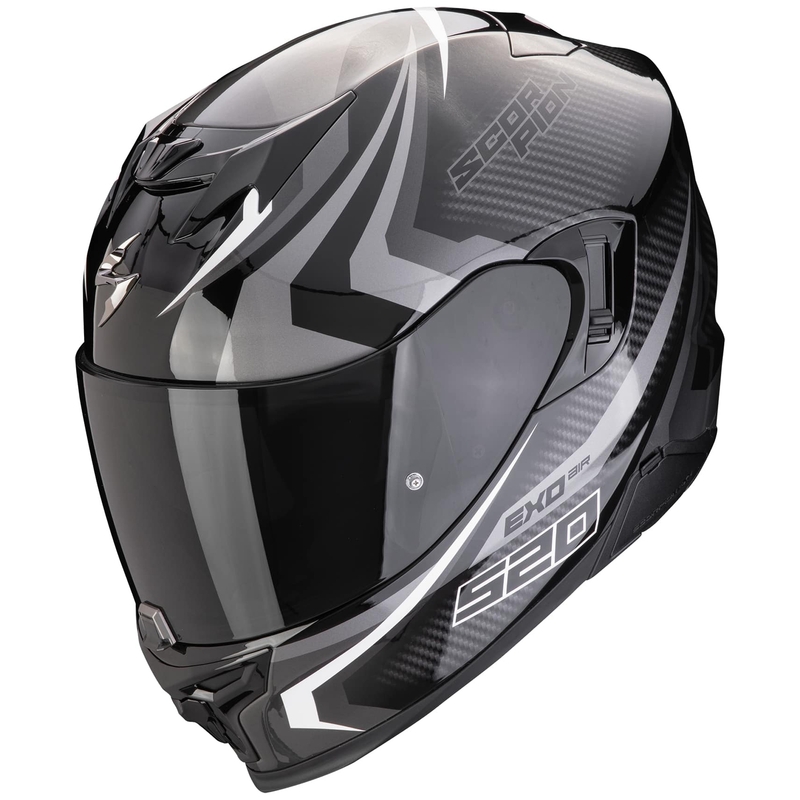 Integrēta moto ķivere Scorpion EXO-520 EVO AIR TERRA melna-sudraba-balta izpārdošana