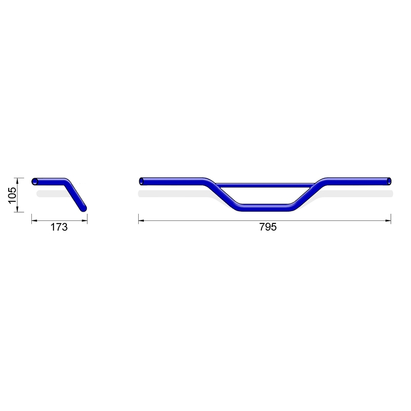 Stūres Highsider Pro Cross MX2 22mm