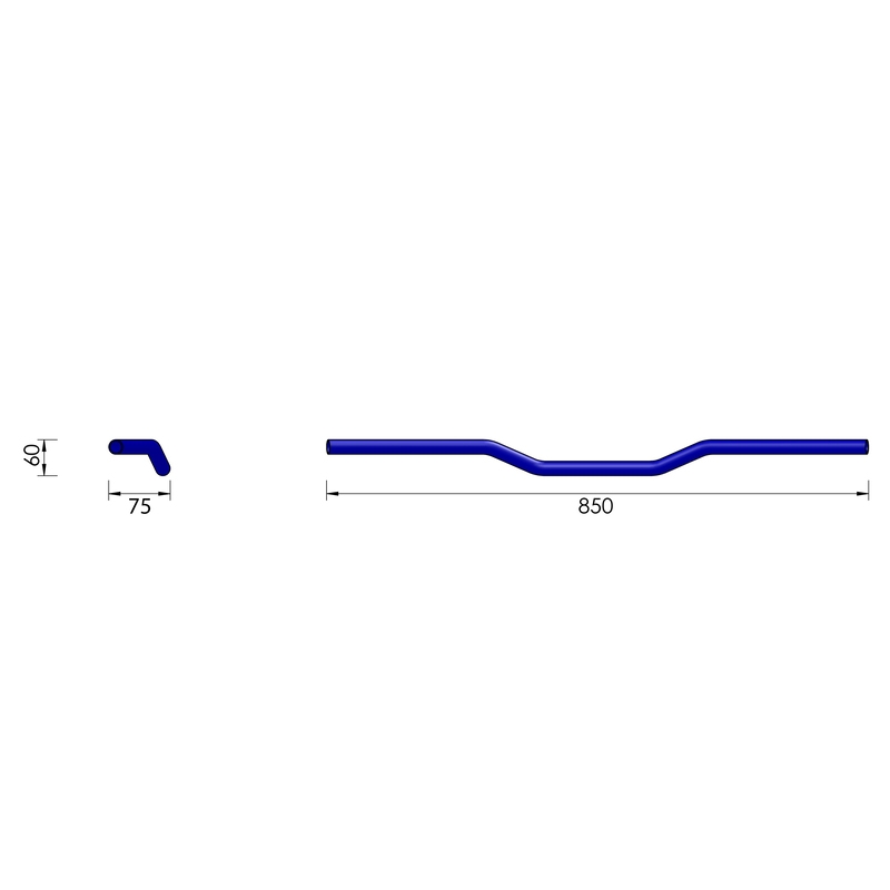 Highsider Pro Street Bar L00 25,4 mm melns