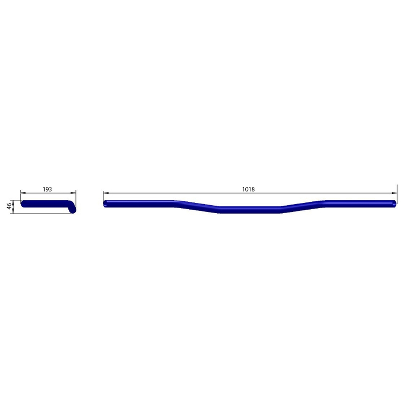Stūres Highsider Pro Wide Bar L11 1" collas, 95 mm melns