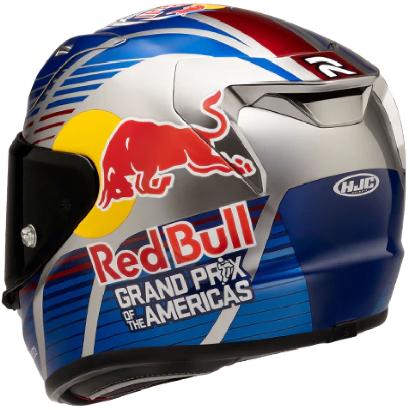 Integrālā motociklista ķivere HJC RPHA 12 Red Bull Austin GP II MC21 zili pelēka
