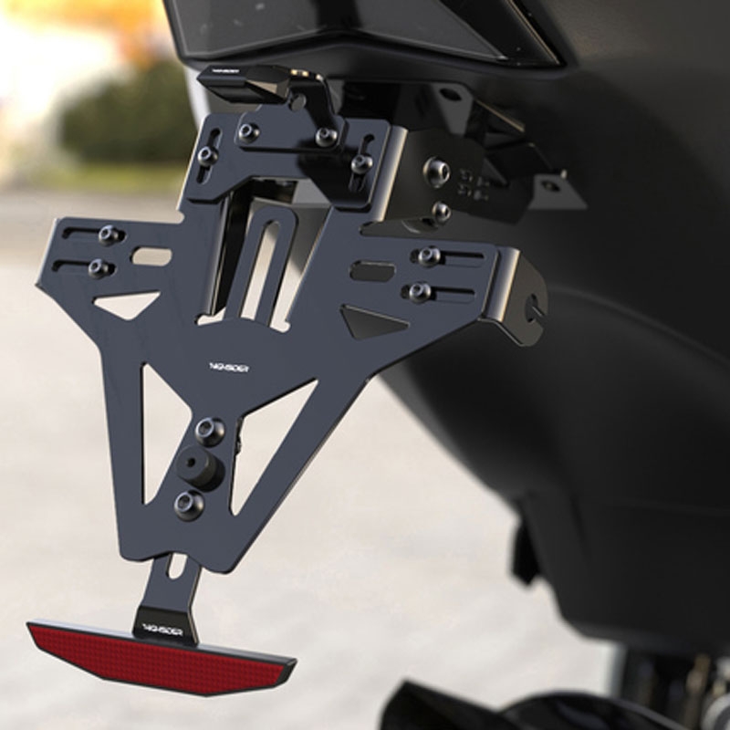 Numura zīmes turētājs ar apgaismojumu Highsider Akron-RS PRO BMW S 1000 RR melns
