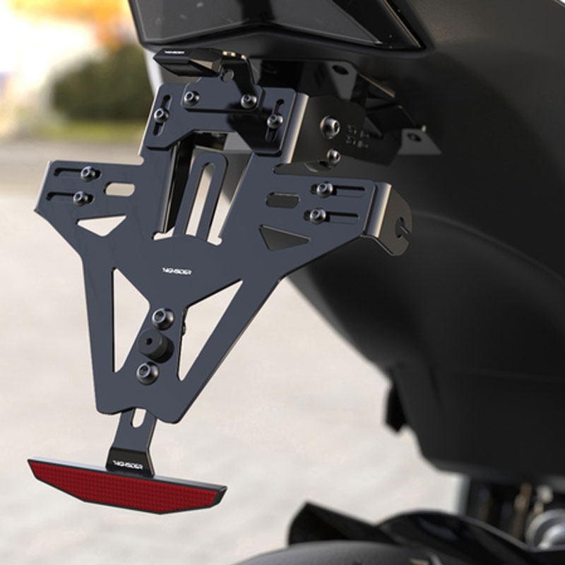 Numura zīmes turētājs ar apgaismojumu Highsider License Akron RS PRO KTM 690 DUKE melns