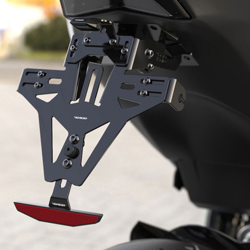 Numura zīmes turētājs ar apgaismojumu Highsider Akron RS PRO Triumph SPEED TRIPLE 1050 melns