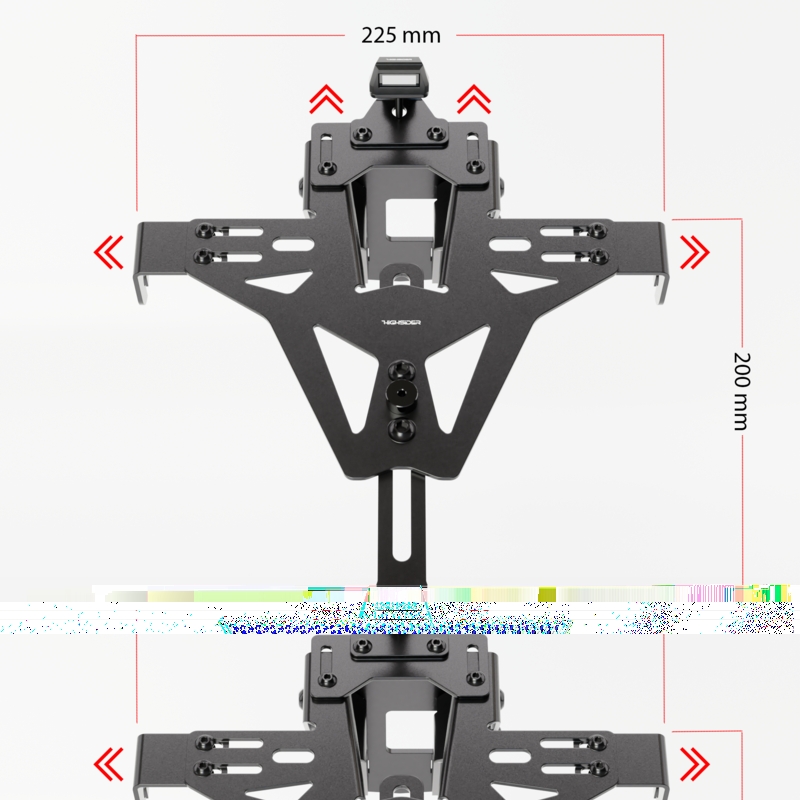 Numura zīmes turētājs ar apgaismojumu Highsider Akron RS PRO Suzuki GSX-S 750 melns