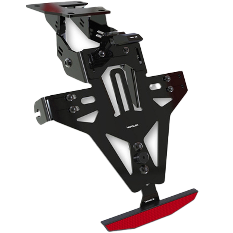 Numura zīmes turētājs ar apgaismojumu Highsider Akron RS PRO Yamaha YZF-R3 ABS, MT-03 ABS melns