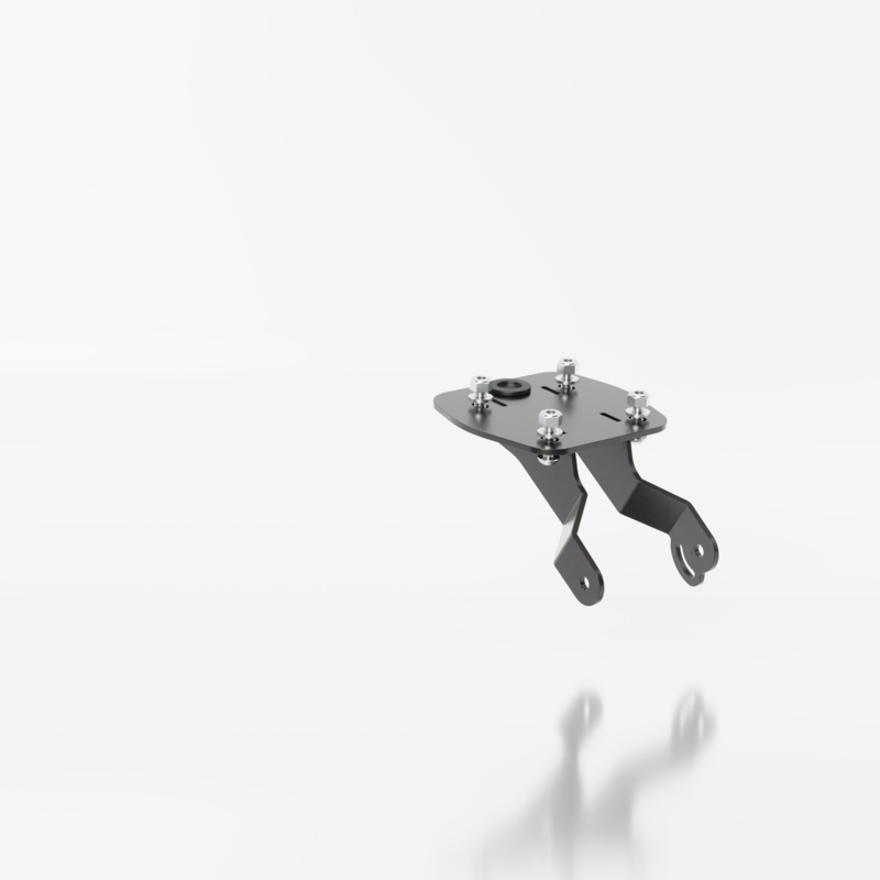 Numura zīmes turētājs ar apgaismojumu Highsider Akron RS PRO Yamaha R125, YZF-R125 melns
