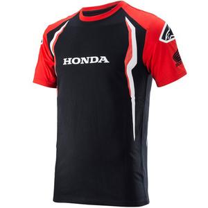 T-krekls Alpinestars Honda sarkans un melns