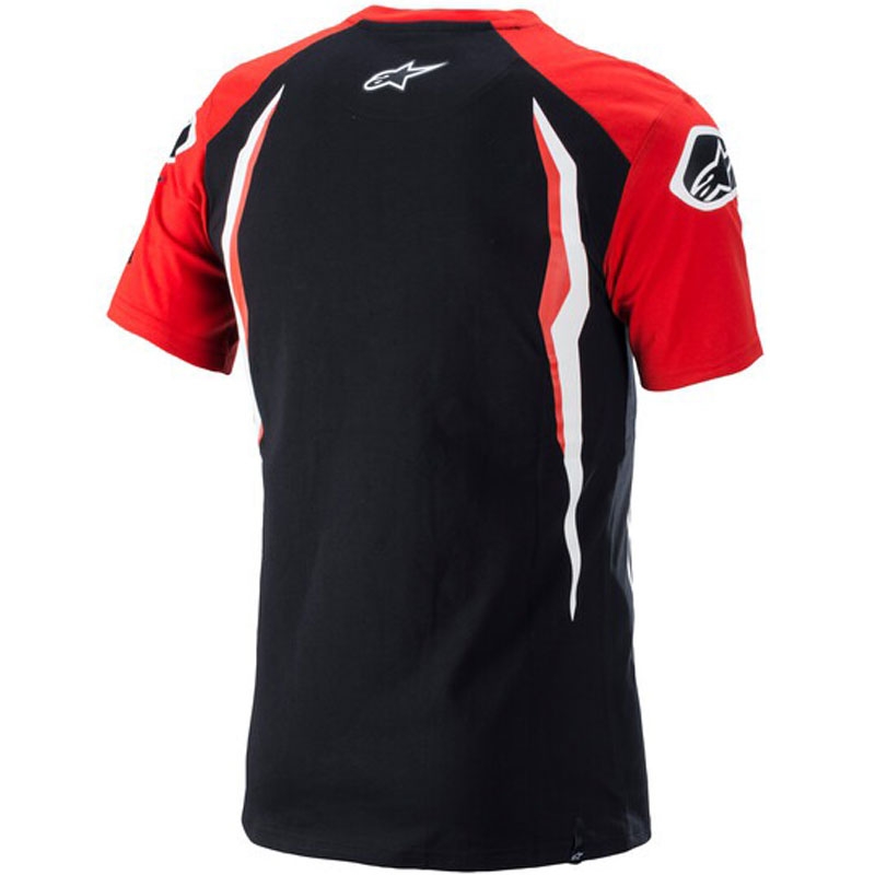 T-krekls Alpinestars Honda sarkans un melns