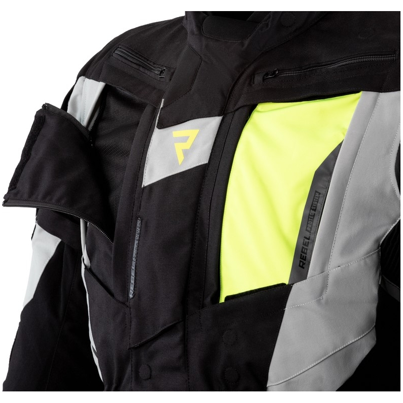 Rebelhorn Hardy II motocikla jaka pelēk-melnā-fluo dzeltena izpārdošana