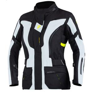 Rebelhorn Hardy II Sieviešu motocikla jaka Grey-Black-Fluo Yellow