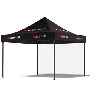 MotoZem Line sacīkšu telts bez sāniem melna