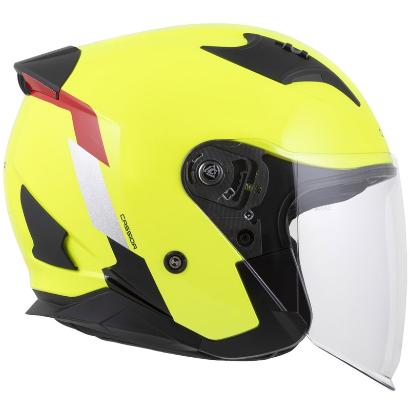 Cassida Reflex 2.0 Safety fluo dzeltena-arkanā-pelēkā-atstarojoša sudraba atvērta motociklu ķivere