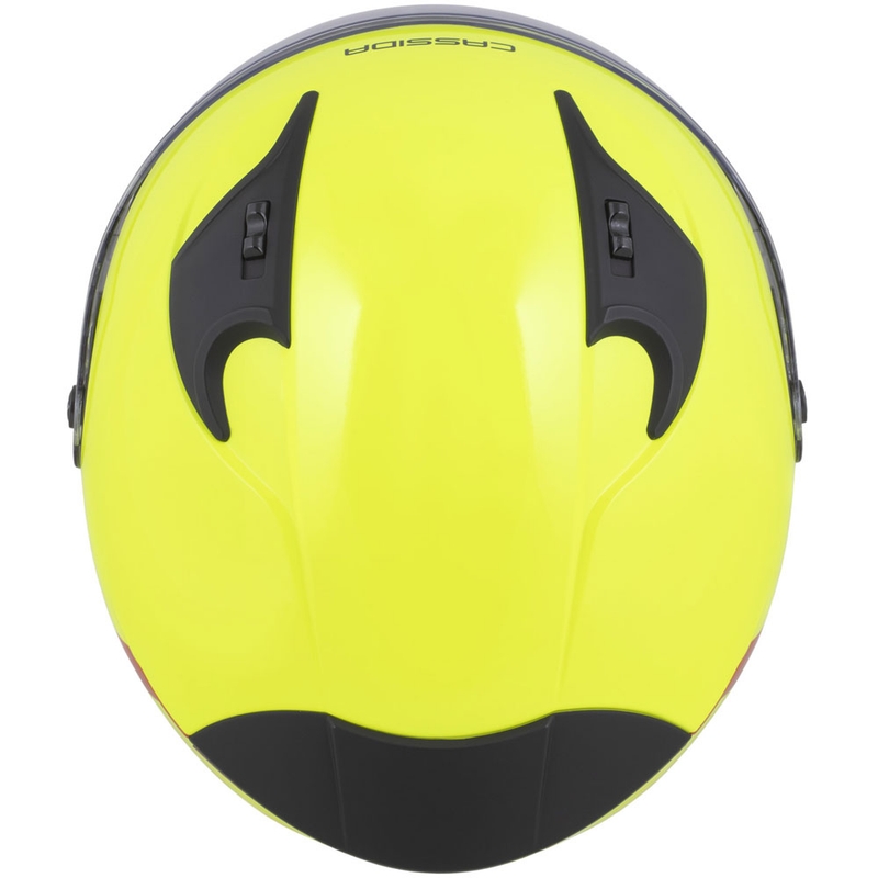 Cassida Reflex 2.0 Safety fluo dzeltena-arkanā-pelēkā-atstarojoša sudraba atvērta motociklu ķivere