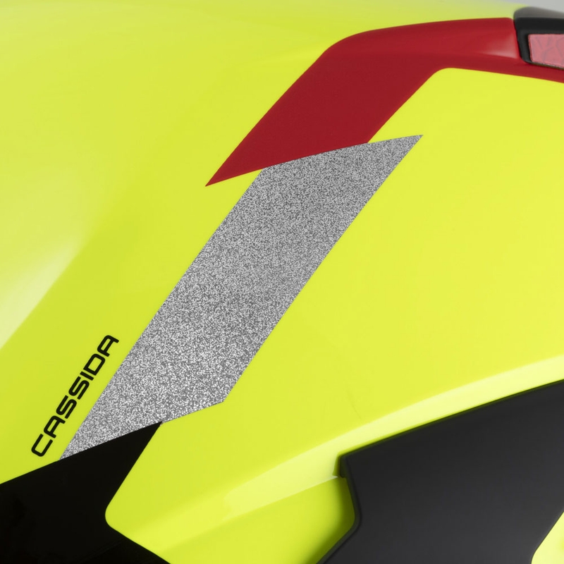 Cassida Reflex 2.0 Safety fluo dzeltena-arkanā-pelēkā-atstarojoša sudraba atvērta motociklu ķivere