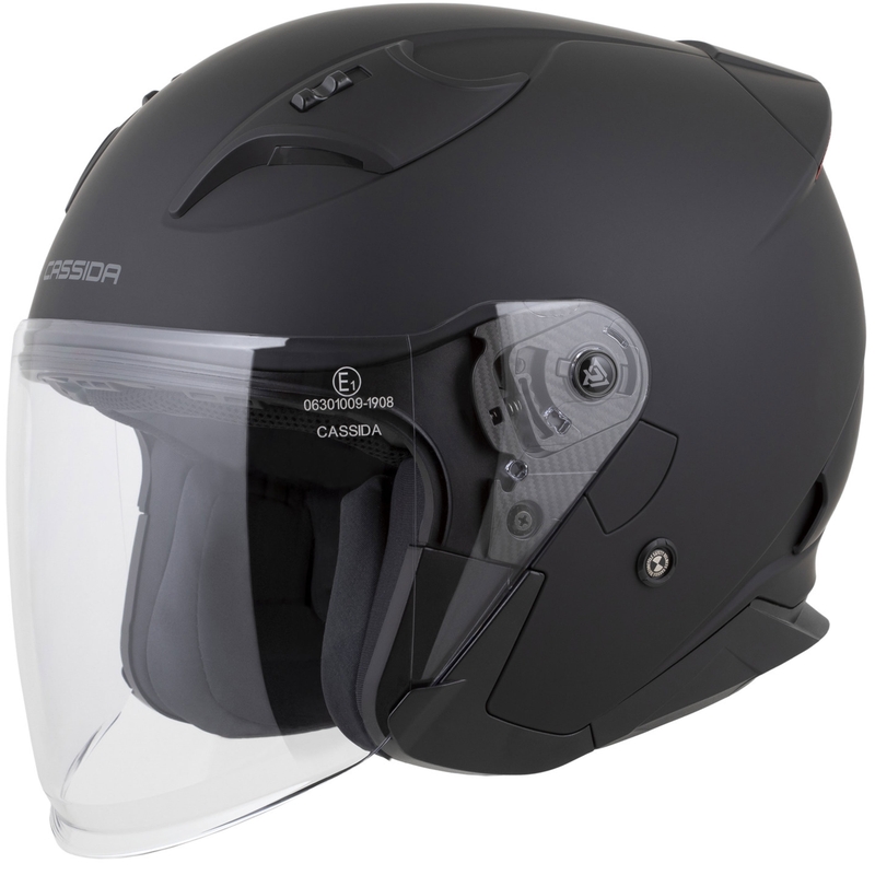 Cassida Reflex 2.0 Solid atvērtā moto ķivere matēta melna-tumši pelēka