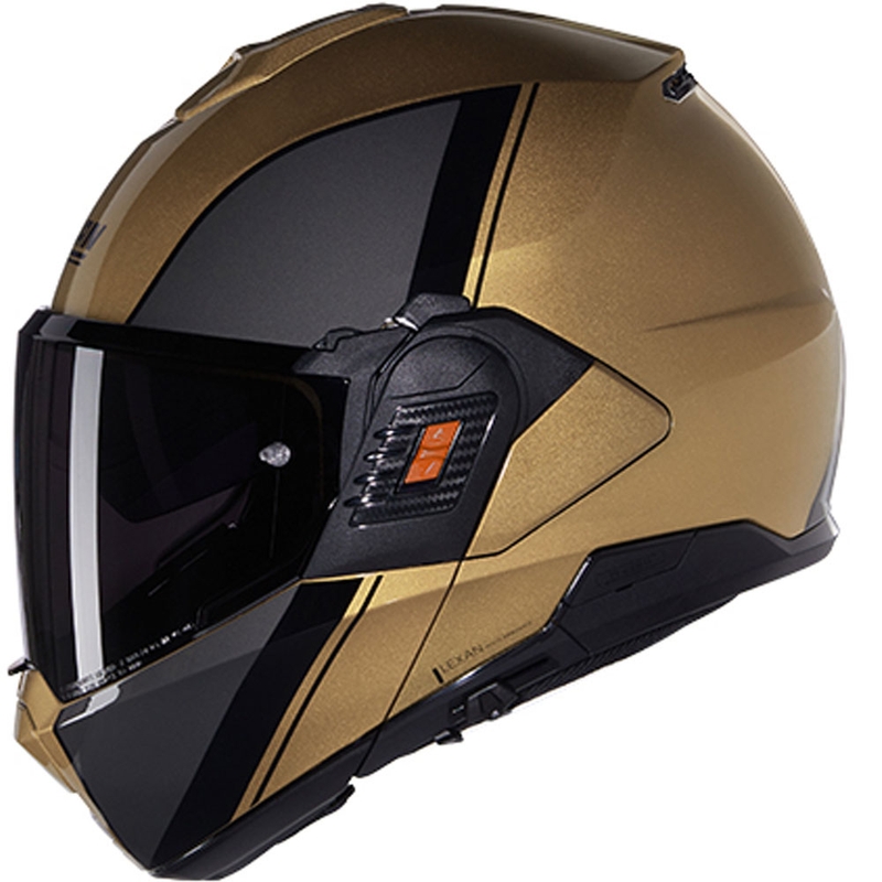Flip-up motociklu ķivere Nolan N120-1 Verniciatura Speciale N-COM 342 smilšu melna