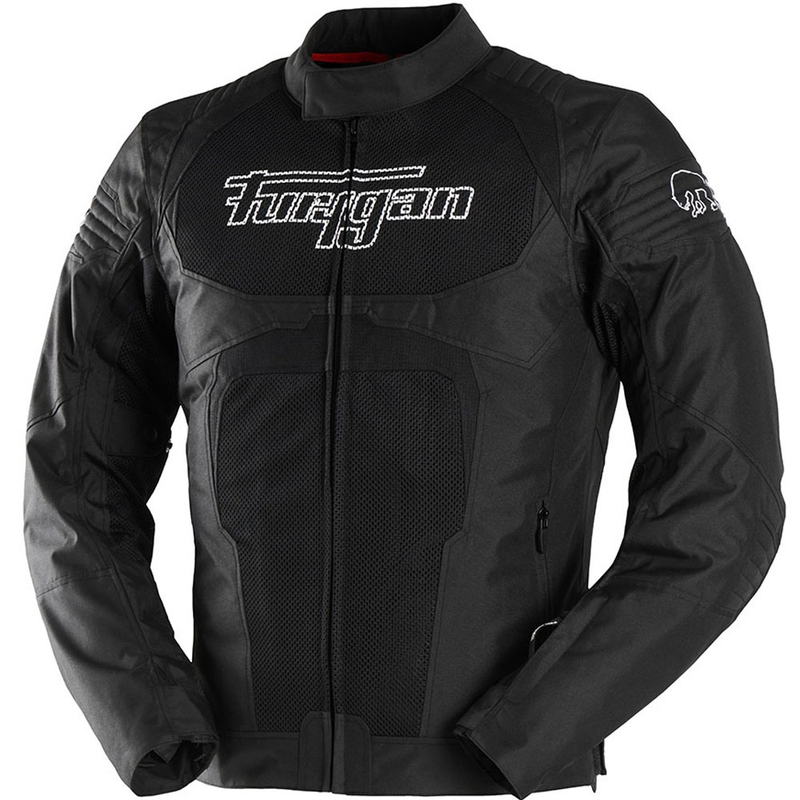 Motocikla jaka Furygan WB08 Vented + melns un balts
