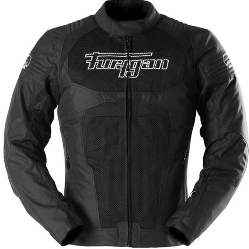 Motocikla jaka Furygan WB08 Vented + melns un balts