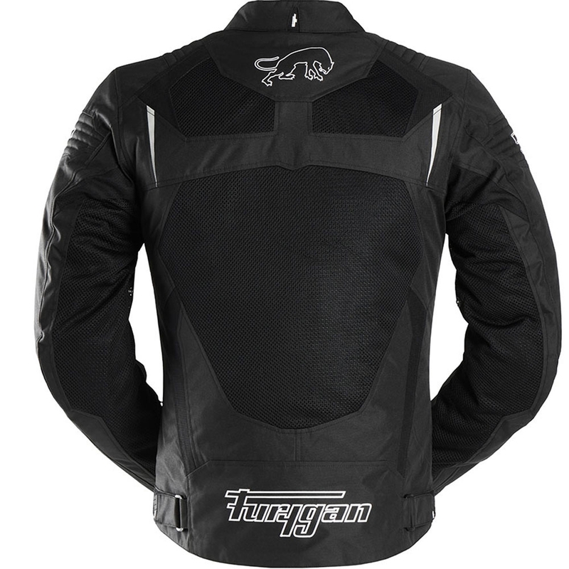 Motocikla jaka Furygan WB08 Vented + melns un balts