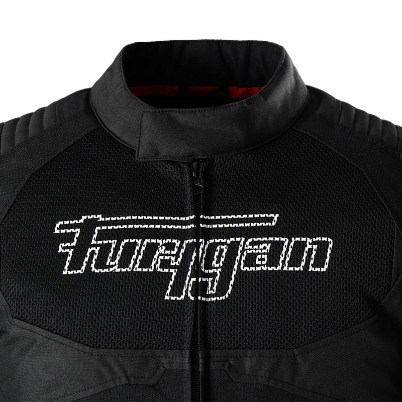 Motocikla jaka Furygan WB08 Vented + melns un balts