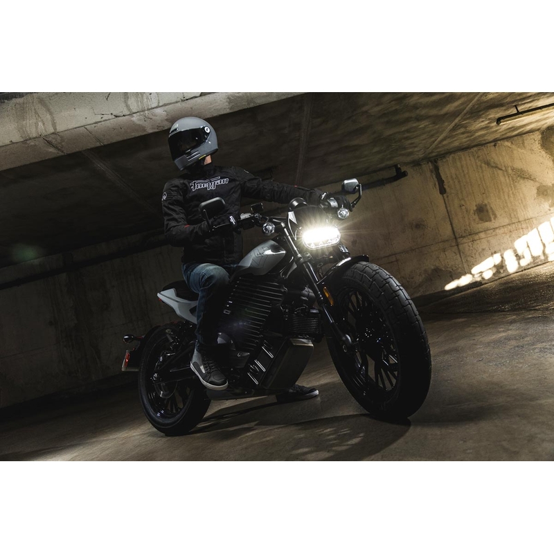 Motocikla jaka Furygan WB08 Vented + melns un balts