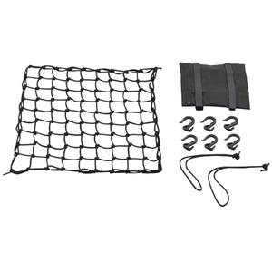 Elastīgs bagāžas tīkls motociklam ar plastmasas āķiem Daytona 40 x 40 cm melns