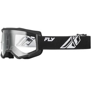Motokrosa brilles Fly Racing Focus black and white II caurspīdīgs pleksi