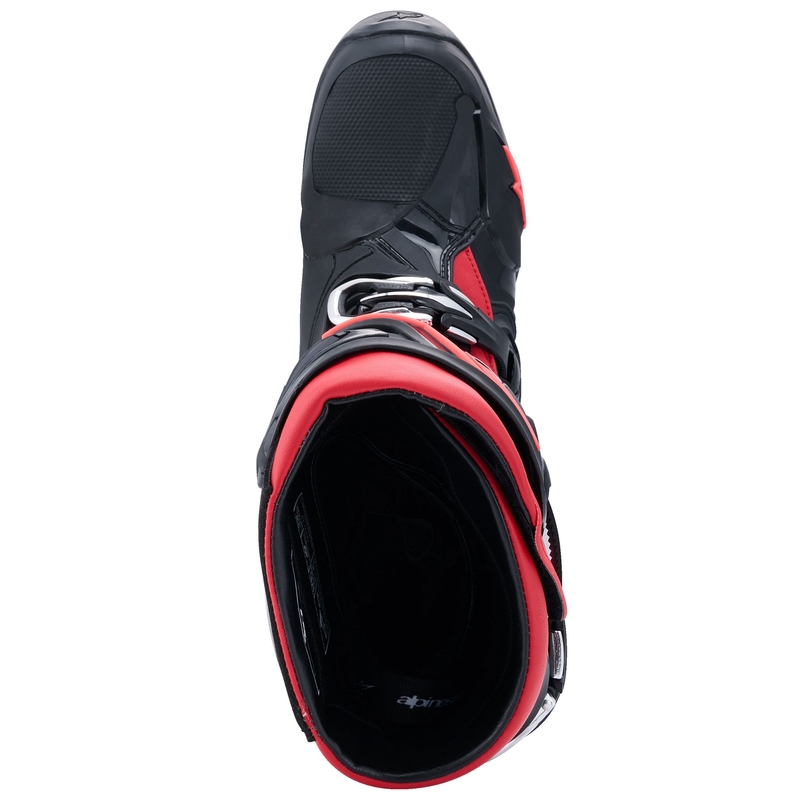Alpinestars Tech 10 melni un sarkani motocikla zābaki
