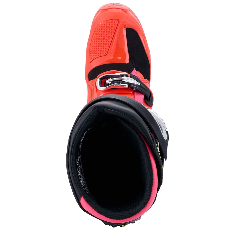 Alpinestars Tech 7 Black-Fluo Red-Fluo Pink motociklu zābaki