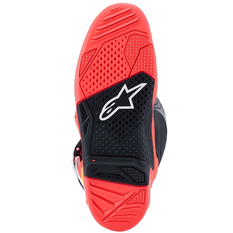 Alpinestars Tech 7 Black-Fluo Red-Fluo Pink motociklu zābaki