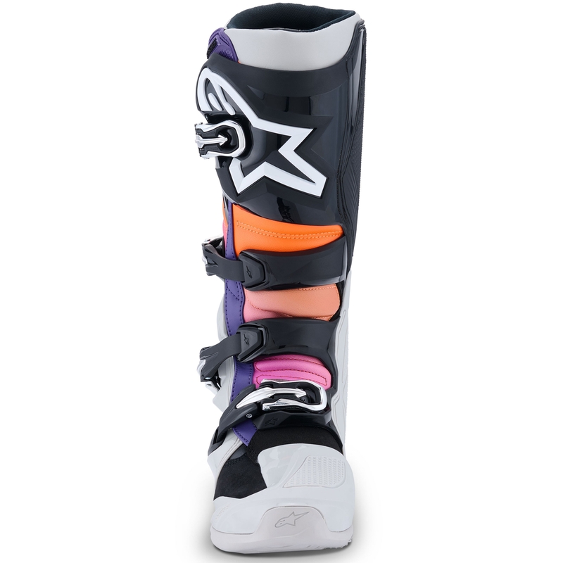 Alpinestars Tech 7 Black-Light Grey-Fluo Orange-Gradient motociklu zābaki