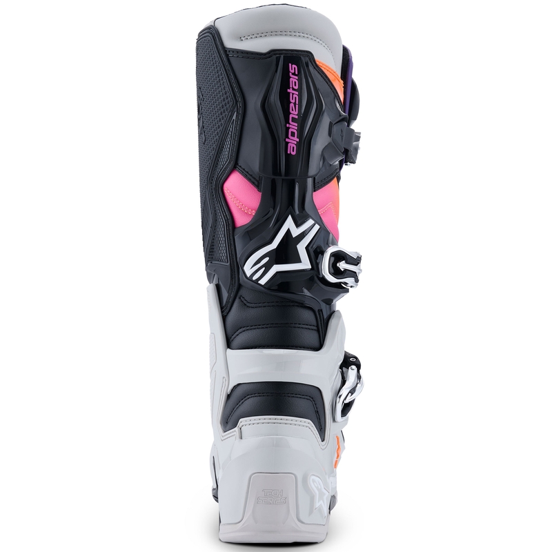 Alpinestars Tech 7 Black-Light Grey-Fluo Orange-Gradient motociklu zābaki