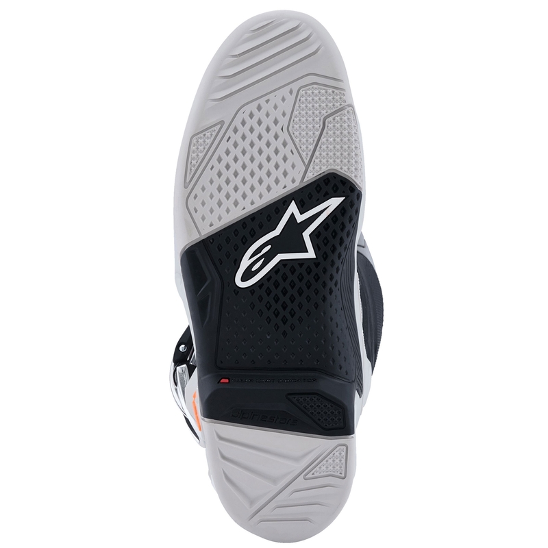 Alpinestars Tech 7 Black-Light Grey-Fluo Orange-Gradient motociklu zābaki